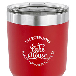 Lake House #2 30 oz Stainless Steel Tumbler - Red - Double Sided (Personalized)
