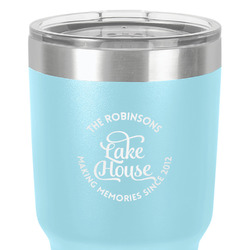 Lake House #2 30 oz Stainless Steel Tumbler - Teal - Single-Sided (Personalized)