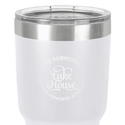Lake House #2 30 oz Stainless Steel Tumbler - White - Single-Sided (Personalized)
