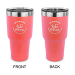 Lake House #2 30 oz Stainless Steel Tumbler - Coral - Double Sided (Personalized)