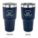 Lake House #2 30 oz Stainless Steel Tumbler - Navy - Double Sided (Personalized)