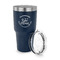 Lake House #2 30 oz Stainless Steel Ringneck Tumblers - Navy - LID OFF