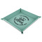 Lake House #2 9" x 9" Teal Leatherette Snap Up Tray - MAIN