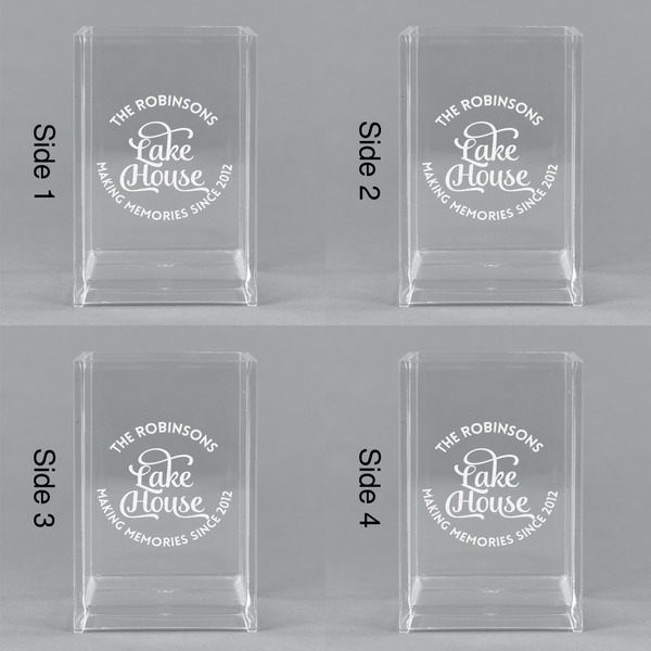 Lake House #2 Acrylic Pen Holder - All Sides
