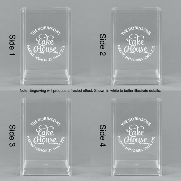 Lake House #2 Acrylic Pen Holder - All Sides
