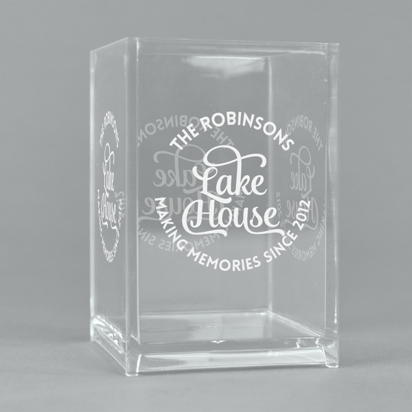 Custom Lake House #2 Acrylic Pen Holder (Personalized)