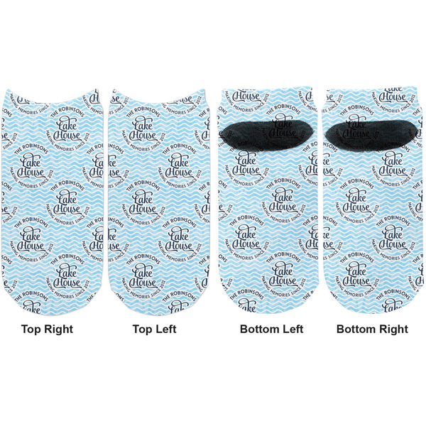 Lake House #2 Adult Ankle Socks - Double Pair - Front and Back - Apvl