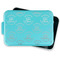Lake House #2 Aluminum Baking Pan - Teal Lid - FRONT w/ lid off