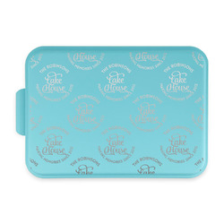 Lake House #2 Aluminum Baking Pan with Teal Lid (Personalized)