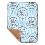 Lake House #2 Sherpa Baby Blanket - 30" x 40" w/ Name All Over