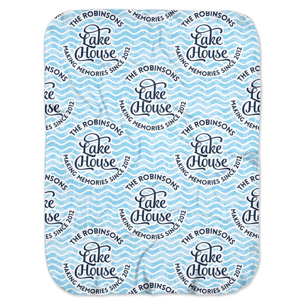 Custom Lake House #2 Baby Swaddling Blanket (Personalized)