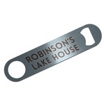 Lake House #2 Bar Bottle Opener - Silver w/ Name All Over