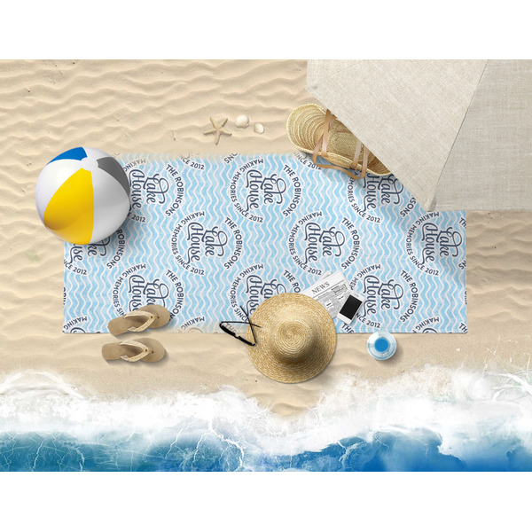 Lake House #2 Beach Towel Lifestyle