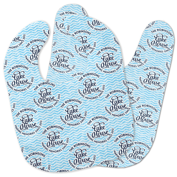 Custom Lake House #2 Baby Bib w/ Name All Over
