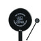 Lake House #2 5.5" Round Plastic Stir Sticks - Black - Double Sided (Personalized)