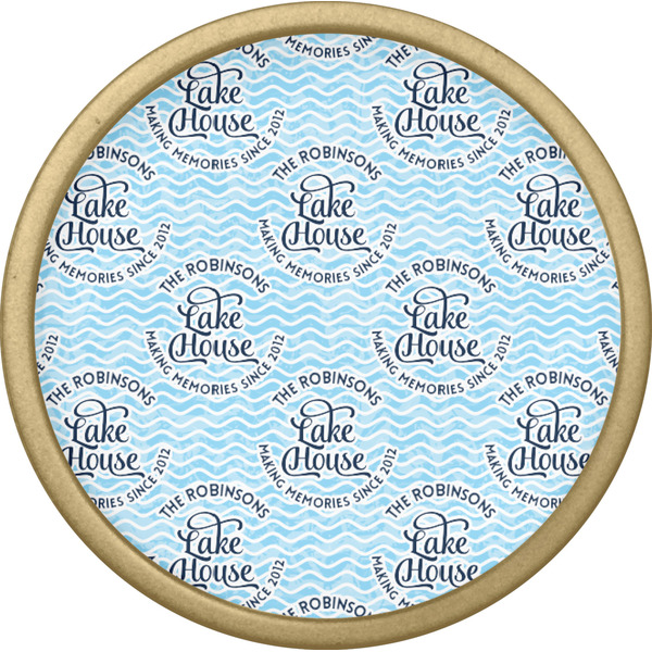 Lake House #2 Cabinet Knob - Gold - Front