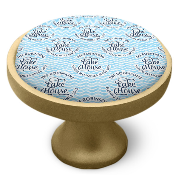 Lake House #2 Cabinet Knob - Gold - Side