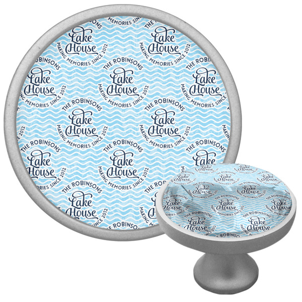 Custom Lake House #2 Cabinet Knob (Silver) (Personalized)