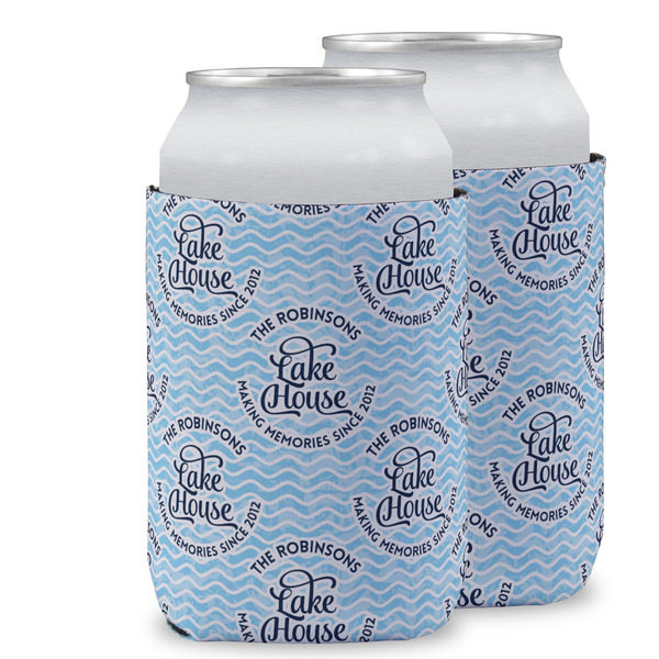 Custom Lake House #2 Can Cooler (12 oz) w/ Name All Over