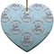 Lake House #2 Ceramic Flat Ornament - Heart (Front)