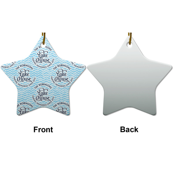 Lake House #2 Ceramic Flat Ornament - Star Front & Back (APPROVAL)