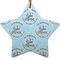 Lake House #2 Star Ceramic Ornament w/ Name All Over