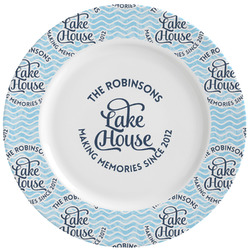 Lake House #2 Ceramic Dinner Plates (Set of 4) (Personalized)