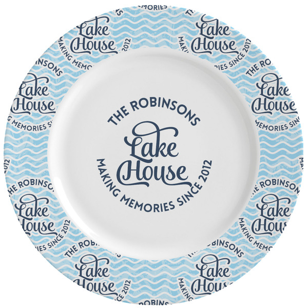 Custom Lake House #2 Ceramic Dinner Plates (Set of 4) (Personalized)