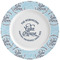 Lake House w/Name & Date Ceramic Plate w/Rim