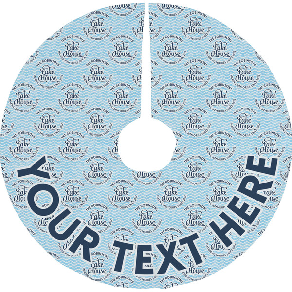 Custom Lake House #2 Tree Skirt (Personalized)