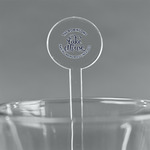Lake House #2 5.5" Round Plastic Stir Sticks - Clear (Personalized)