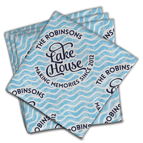 Custom Lake House #2 Cloth Napkins (Set of 4) (Personalized)