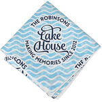 Lake House #2 Cloth Napkin w/ Name All Over