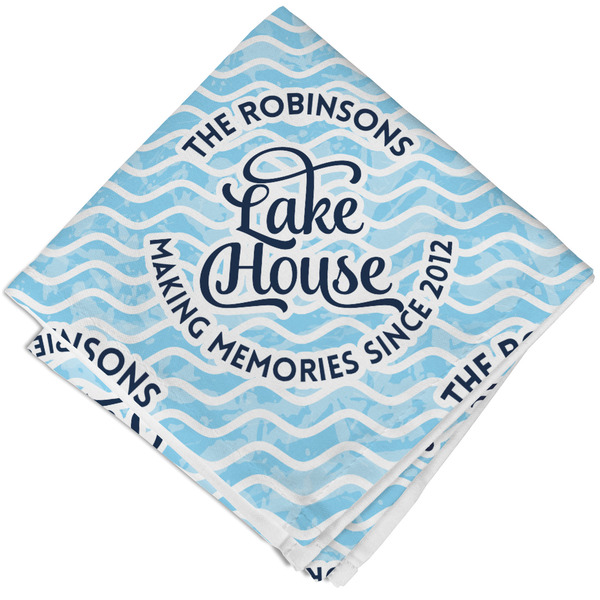 Custom Lake House #2 Cloth Napkin w/ Name All Over
