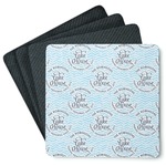 Lake House #2 Square Rubber Backed Coasters - Set of 4 (Personalized)