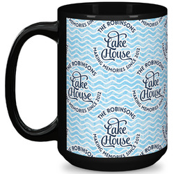 Lake House #2 15 Oz Coffee Mug - Black (Personalized)