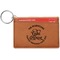 Lake House #2 Cognac Leatherette Keychain ID Holders - Front Credit Card