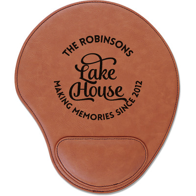 Lake House #2 Leatherette Mouse Pad with Wrist Support (Personalized)