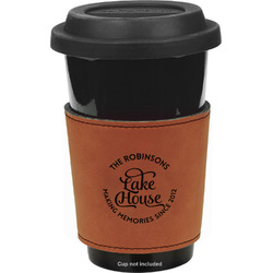 Lake House #2 Leatherette Cup Sleeve - Single Sided (Personalized)
