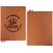 Lake House #2 Cognac Leatherette Portfolios with Notepad - Small - Single Sided- Apvl