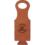 Lake House #2 Leatherette Wine Tote (Personalized)