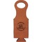 Lake House #2 Cognac Leatherette Wine Totes - Single Front