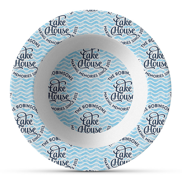 Custom Lake House #2 Plastic Bowl - Microwave Safe - Composite Polymer (Personalized)