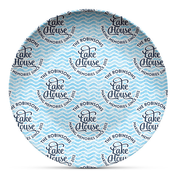 Custom Lake House #2 Microwave Safe Plastic Plate - Composite Polymer (Personalized)