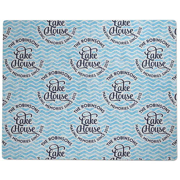 Lake House #2 Dog Food Mat - Large without Bowls