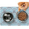 Lake House #2 Dog Food Mat - Small w/ Name All Over