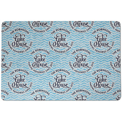 Lake House #2 Dog Food Mat w/ Name All Over