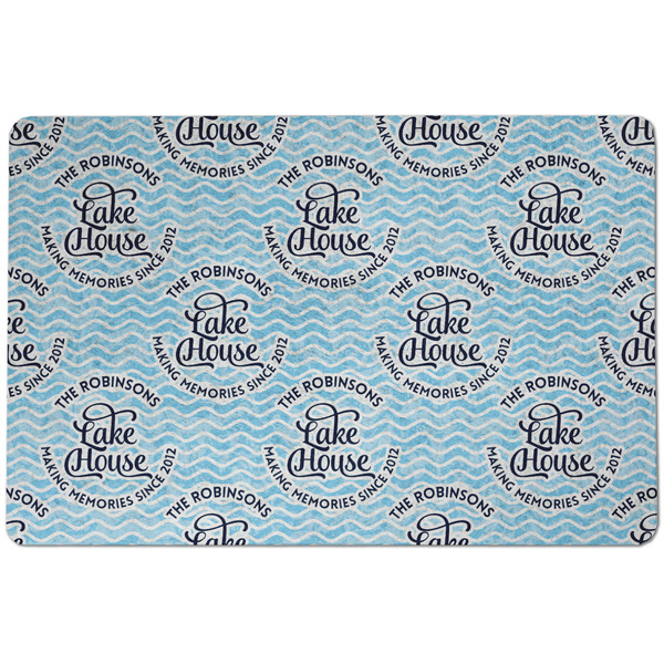 Lake House #2 Dog Food Mat - Small without bowls