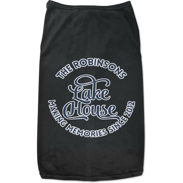 Custom Lake House #2 Black Pet Shirt - XL (Personalized)