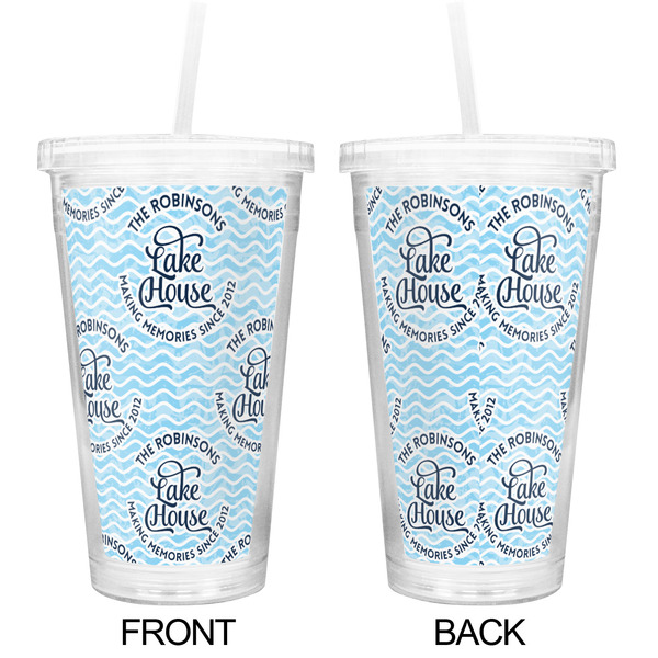 Lake House #2 Double Wall Tumbler with Straw - Approval